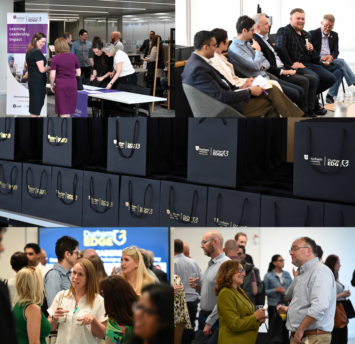 Collage of images from networking event