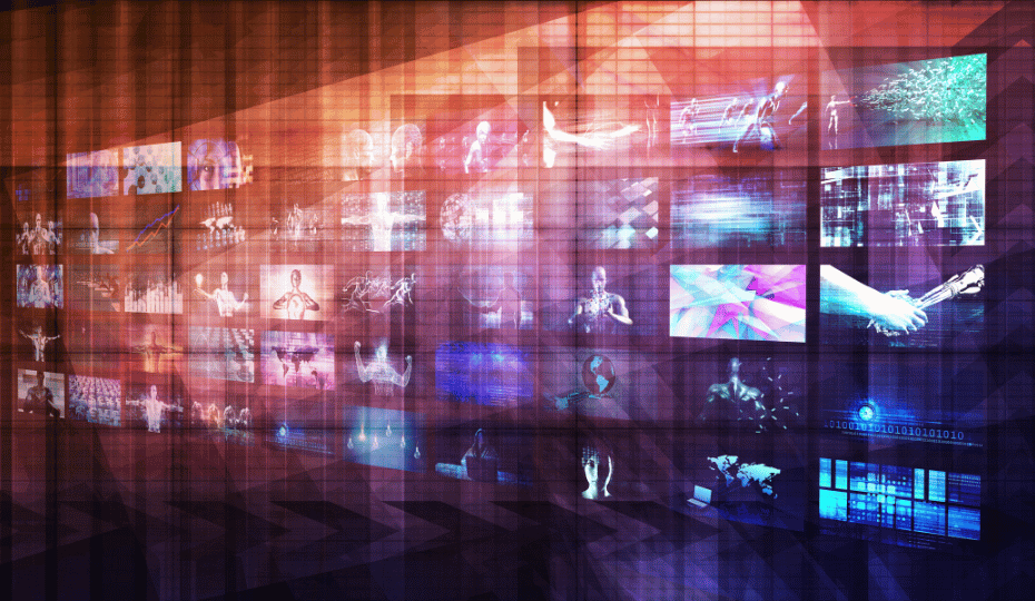 Abstract Video Screens of Research