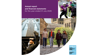 A graphic reading 'Annual report and financial statements for the year ended 31 July 2025'