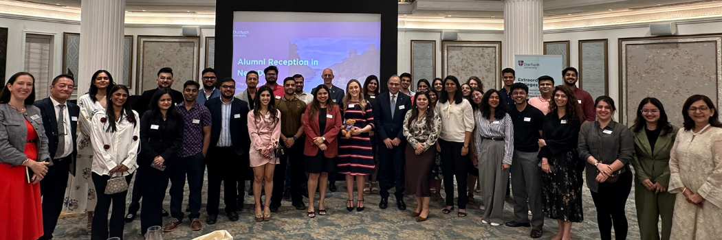 Alumni gathered in New Delhi with Katie Harland-Edminson and Louise Strong