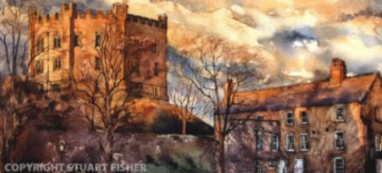 Water colour painting of Durham castle