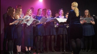 choir singing on stage