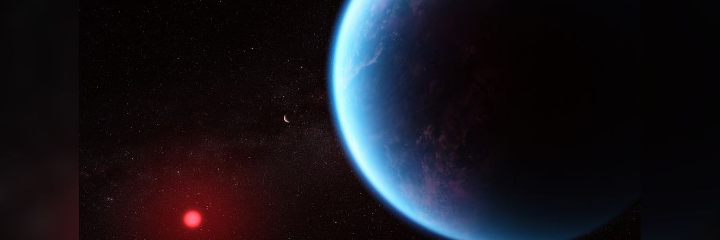 An image of a blue planet in space