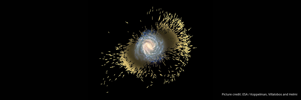 Artist’s impression of debris of the Gaia-Enceladus galaxy