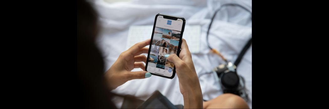 User browsing instagram on their phone