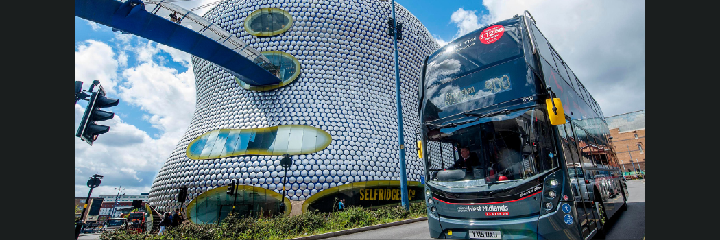 A national express bus near Edgbaston stadium