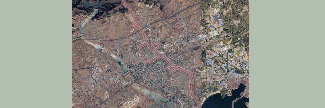 An aerial view of the Great Wall of China