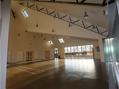 Interior of the sports hall
