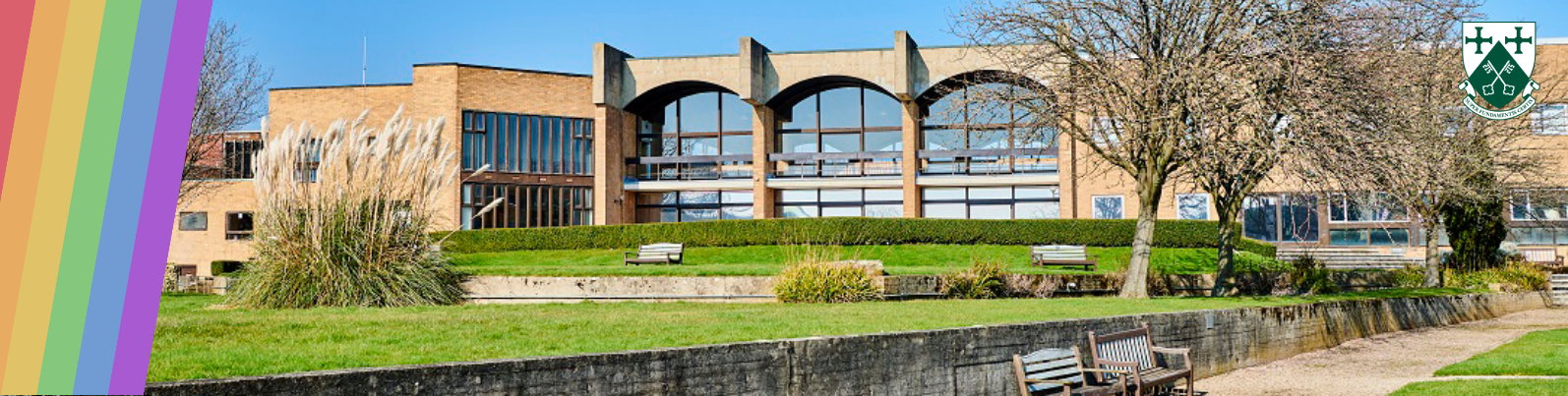 A shorter banner of St Aidan's College