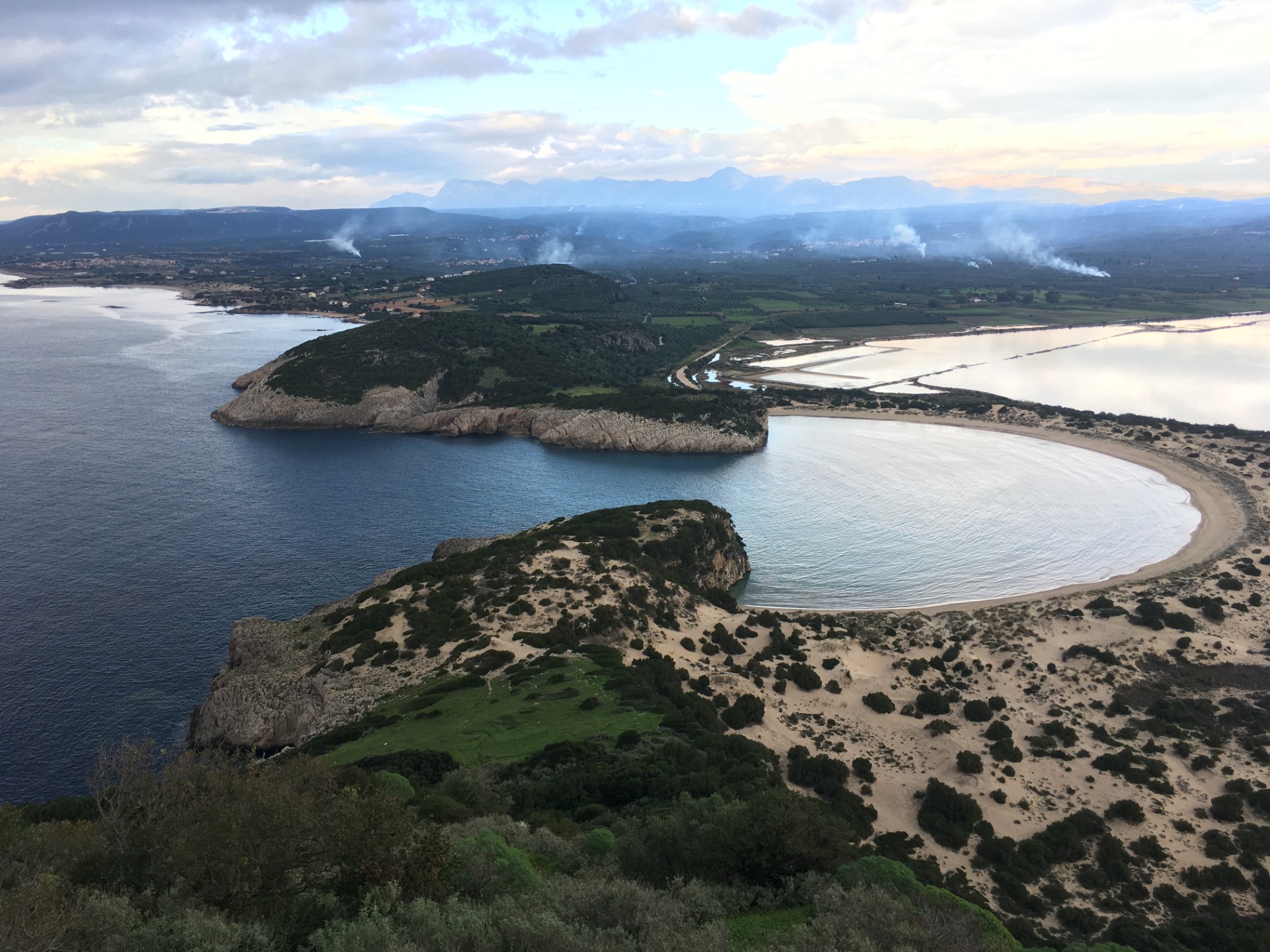Aerial shot of Voidokilia