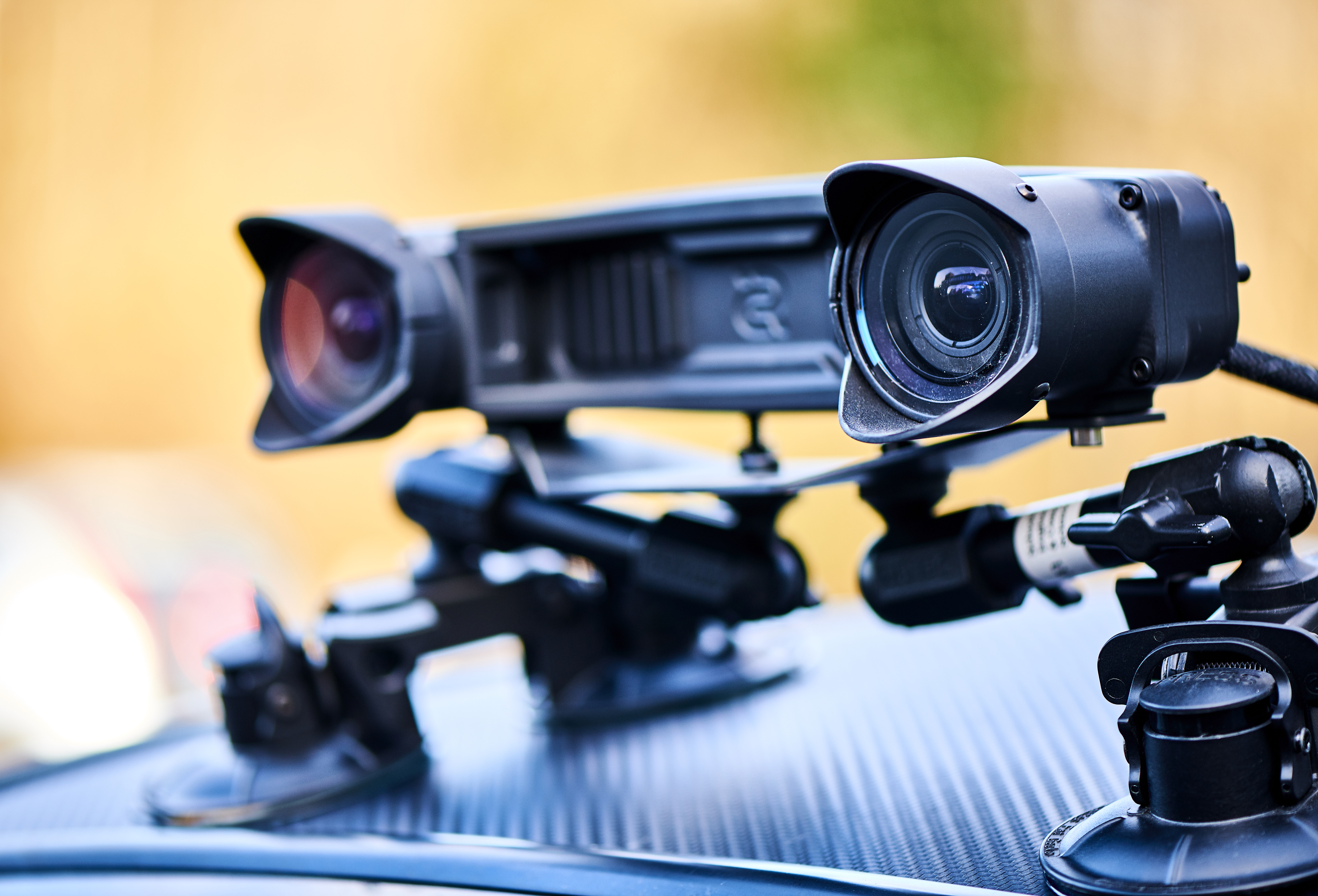 Camera fitted to car