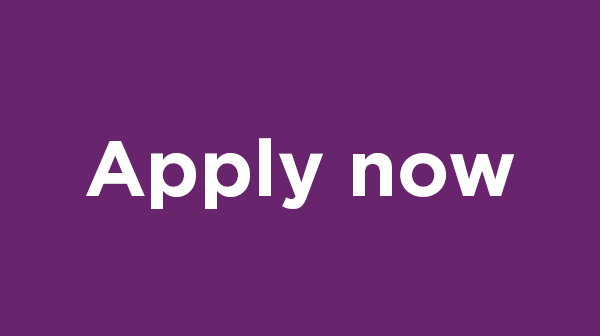 Apply now in white on purple