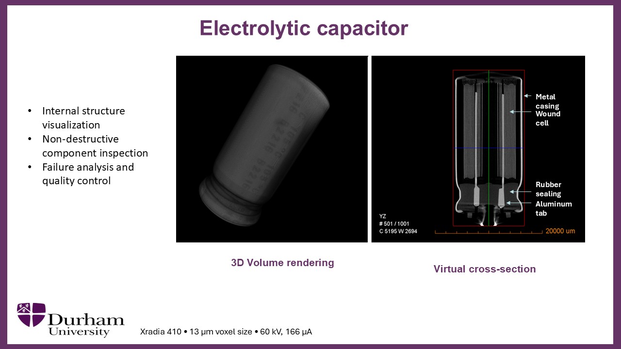 Capacitor sample under XCT