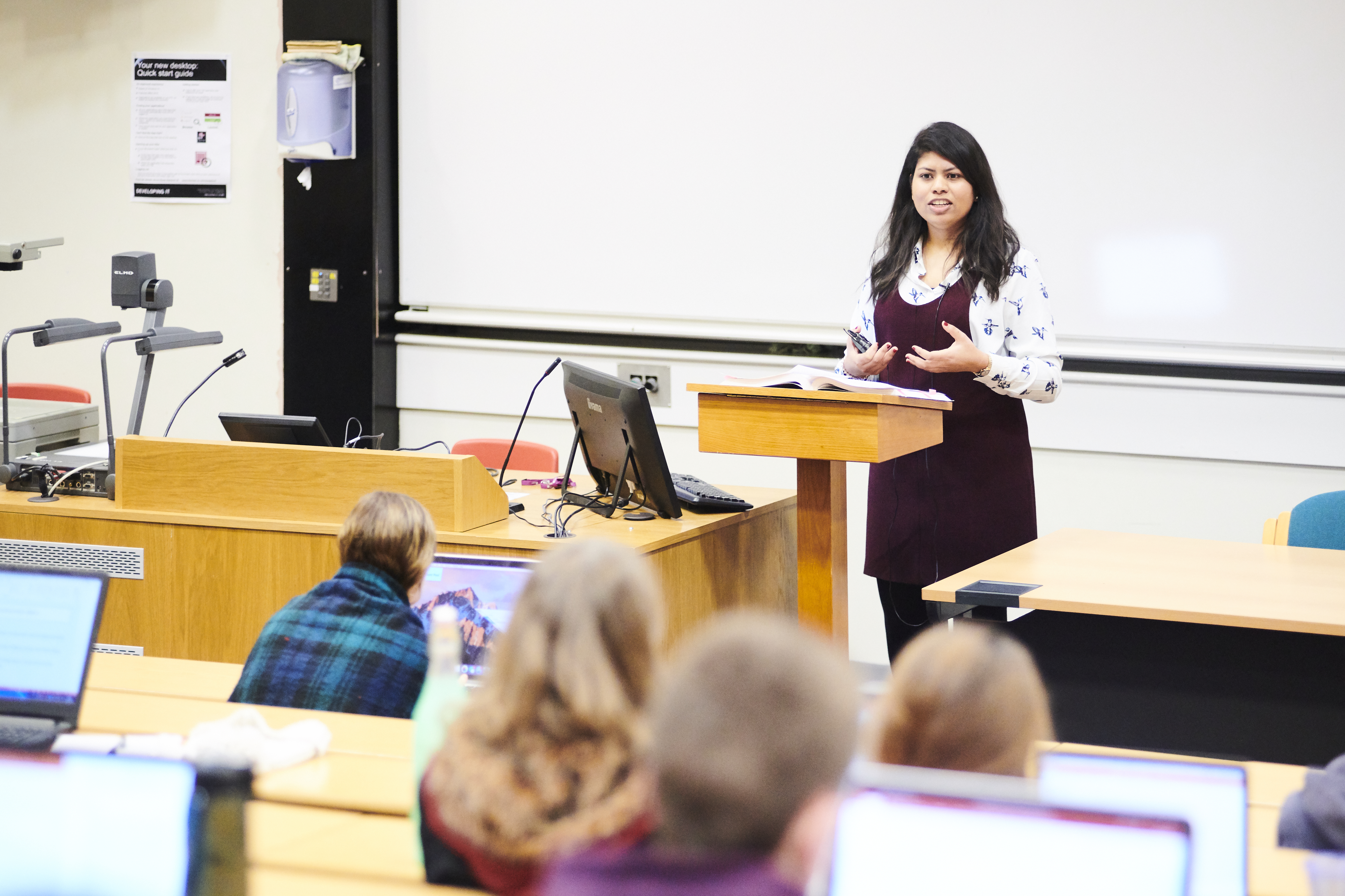 Classroom with woman speaking