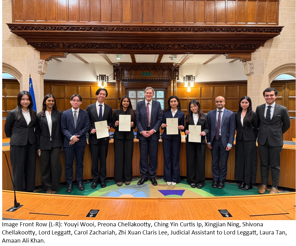Durham Mooting Society Finals Judged by Lord Leggatt at the UK Supreme Court