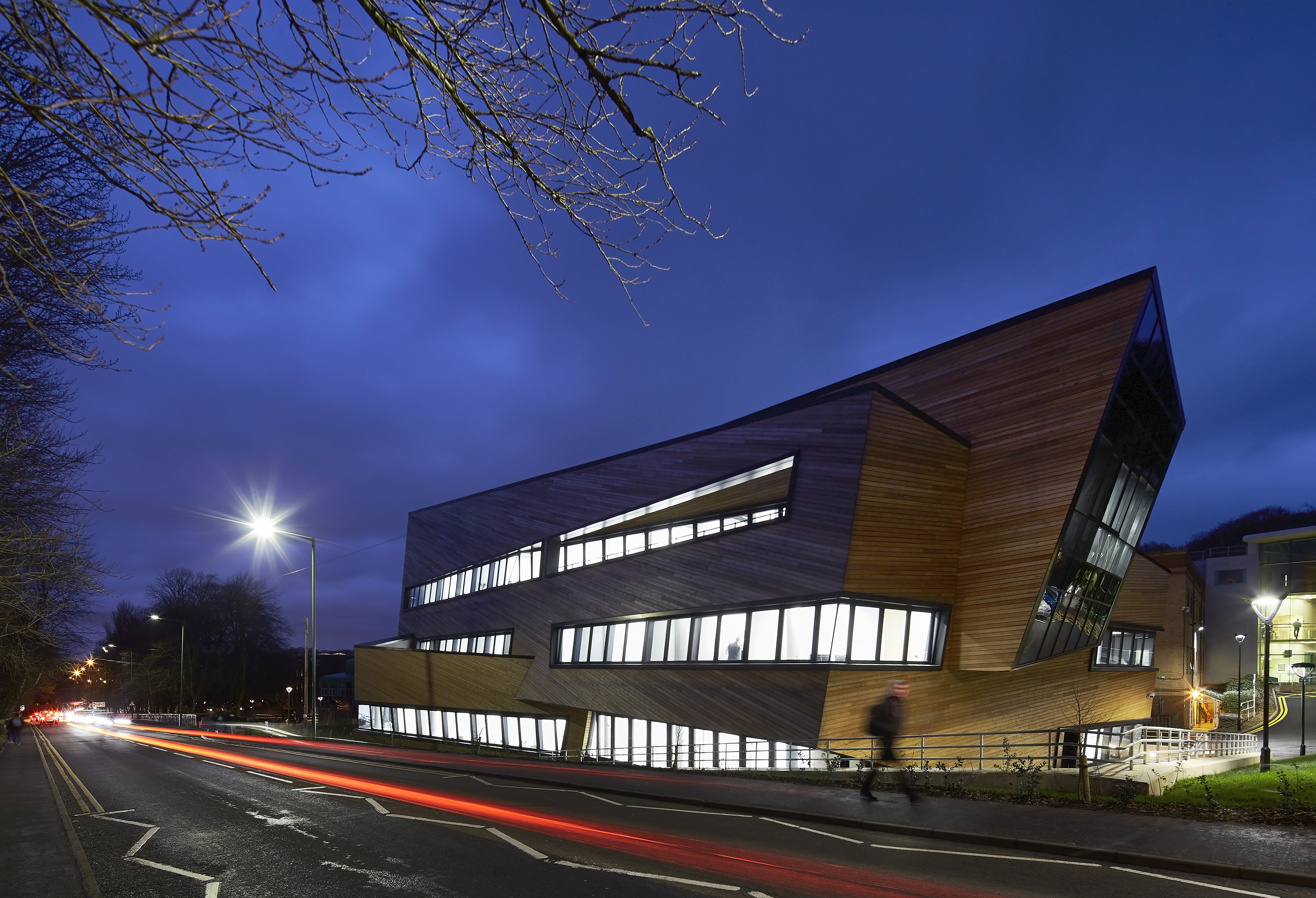 The Ogden Centre West pictured at night