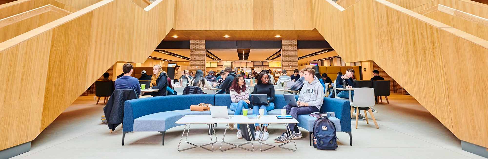 Group of students sat in the TLC