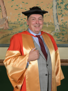 Jon Wilks in congregation robes