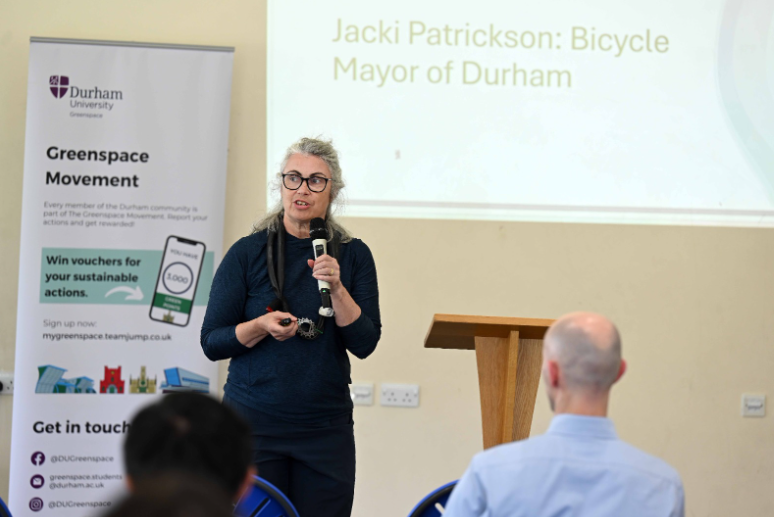 Bicycle Mayor giving speech
