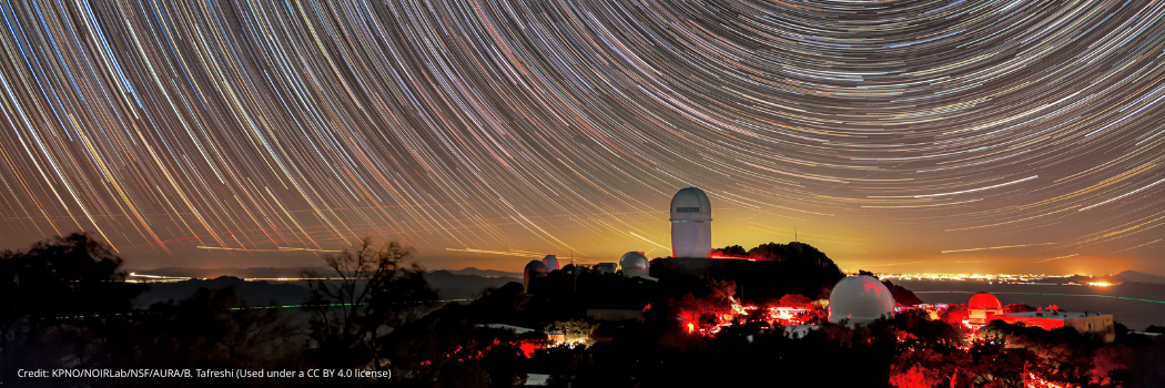 The Dark Energy Spectroscopic Instrument is mounted on the U.S. National Science Foundation’s Nicholas U. Mayall 4-meter Telescope at Kitt Peak National Observatory—a program of NSF NOIRLab—in Arizona