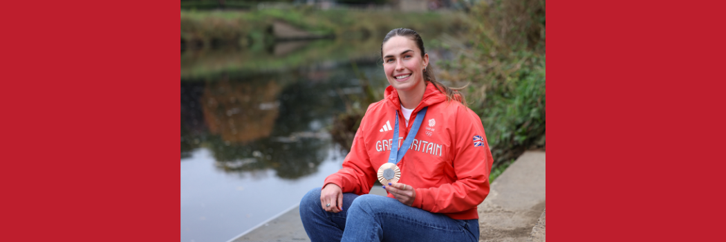 Lauren Irwin is pictured at Durham riverside on a recent visit to the University's boat club