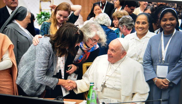 png of Pope Francis and Anna Rowlands