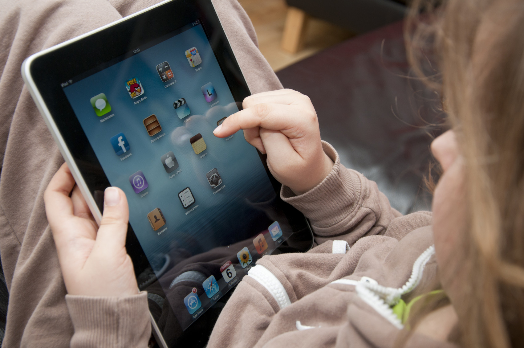 Child using iPad