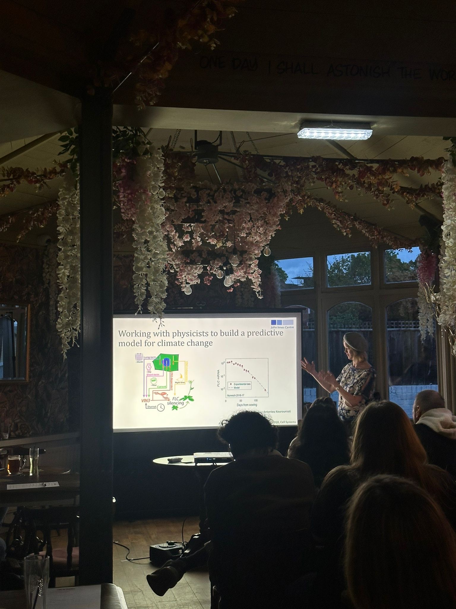 Jo Hepworth Delivering Pint of Science talk