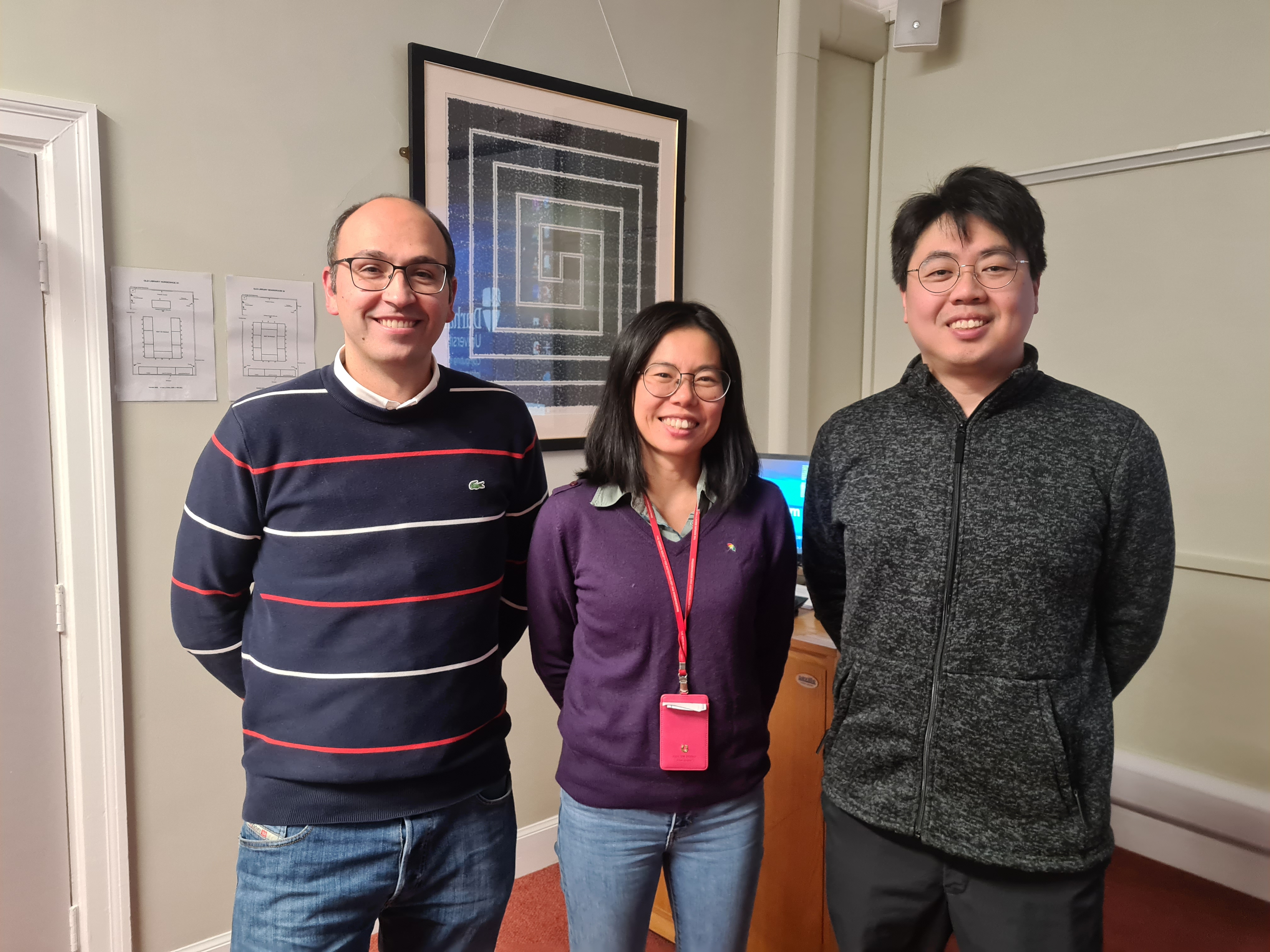 Photograph of Drs Ting-Yu Lin, Francesco Boselli and Jungnam Cho in 2023