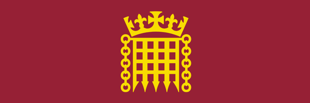 House of Lords logo on a red background
