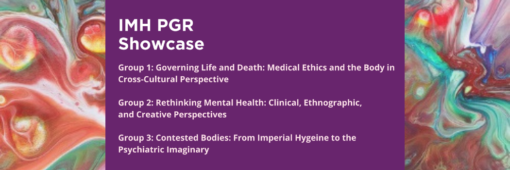 image of presentation slide against a colourful background