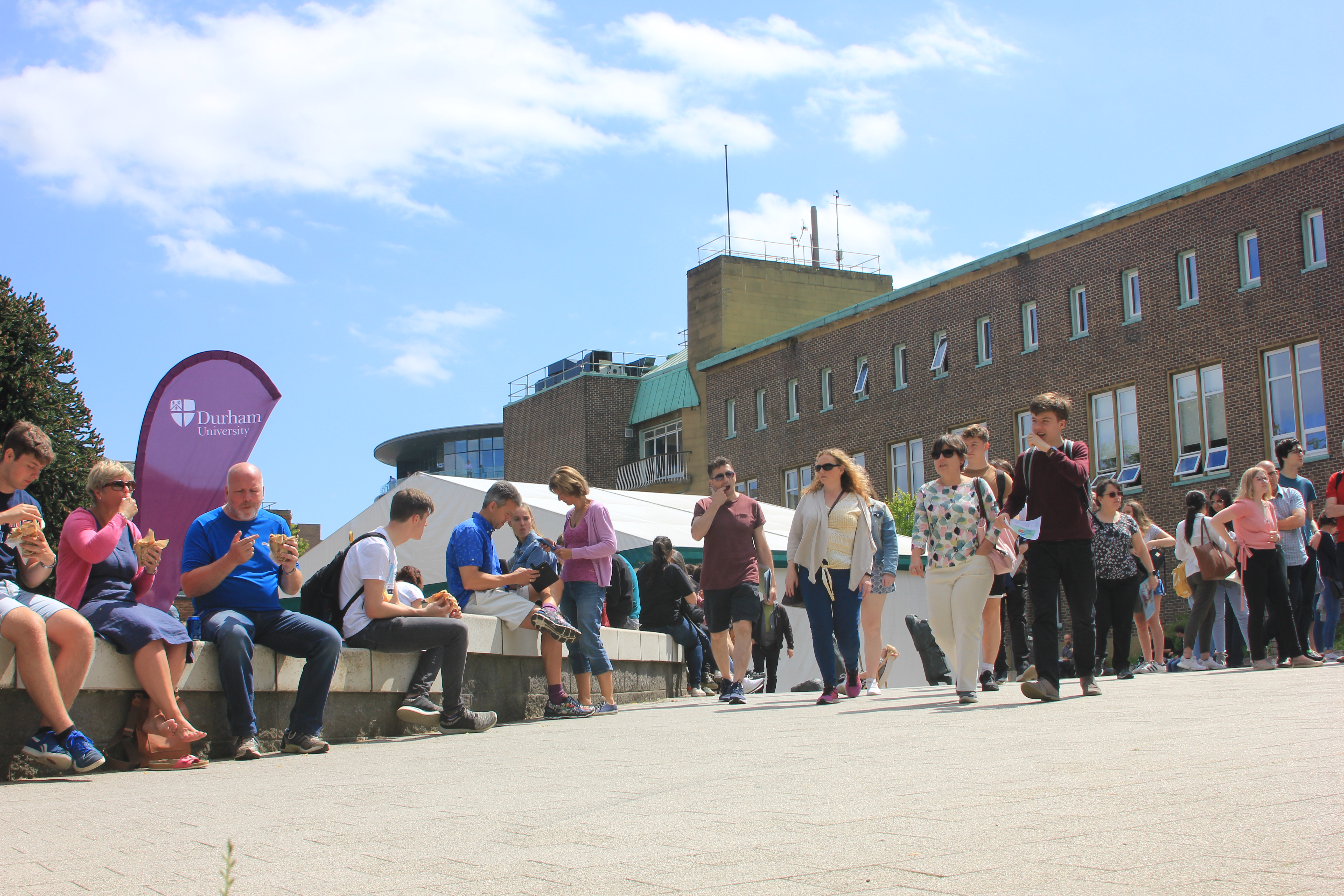 Visitors at the open day in library square