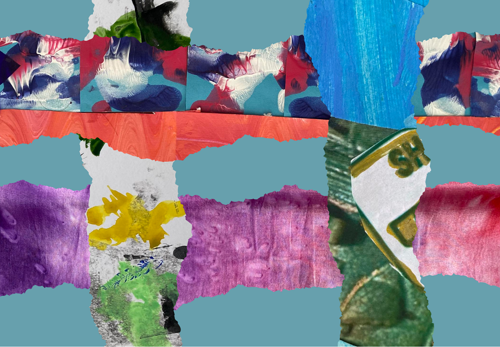 Colourful abstract collage